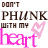 Pixelated text and heart symbols in brown, gray, and pink on white background with two distinct heart variations.