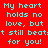 Red background with cyan pixelated text reading 'My heart holds no love, but it still beats for you!' repeated twice side-by-side.
