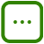 Green square frame with rounded corners enclosing a light gray background and three green dots arranged horizontally in the center.