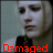 A 48x48 pixel animated contact sheet showing two frames of a damaged digital image with red and white text overlays on a gray background.