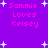 Purple background with pink text reading "Sammie Loves Kelsey" and white star shapes scattered across the image.