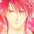 A split-frame contact sheet showing a pixelated anime-style character with pink hair on the left and text elements on a black background on the right.