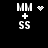 Four white pixelated text icons on black background with animated heart and starburst symbols replacing static plus sign.