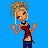 Animated pixel art contact sheet showing a blonde character in red top and blue pants performing a shaking motion across 18 frames with "Shake It" text overlay on light blue background.