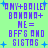 Pixelated text on a light green background with blue stars, showing 'AMY+BAILEY BANANA+ ME= BFFS AND SISTAS' in purple block letters.