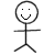 Pixelated stick figures and text depict a narrative about Bob getting angry when Fred talks to him, with red accents on the angry figure