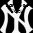 Black-and-white pixelated image of a stylized 'NY' logo with partial text 'lor so' and 'Suck' visible above the logo in the top-left and top-right sections.