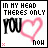 A 48x48 pixel animated contact sheet showing two frames of a buddy icon with text and heart symbols, where the word "ONLY" changes color between frames.