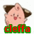 Pixelated cartoon character with brown hair and pink skin displays multiple expressions above red text on green background.