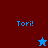 Pixelated icon with 'Tori!' text and star symbols on split red, blue, and dark blue backgrounds.