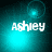 A four- shows the name 'Ashley' in white pixelated text over a teal gradient background with shifting light effects