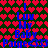 Pixelated icon with repeating red heart pattern background and blue text reading "I Luv My Baby Paigex33" in multiple overlapping instances.