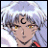 A 48x48 pixel buddy icon featuring a character with silver hair and golden eyes on the left, paired with "Anime IM" text in white pixelated font on black background to the right.