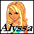 Pixelated cartoon-style icon of a blonde woman with long hair wearing a white top and necklace, set against a plain background.