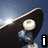 A four- shows a skateboard wheel and deck against a blue sky, with text appearing sequentially in each