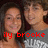 Two people in close proximity with a red text overlay reading 'ily brooke' on a pixelated background.