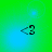 Four identical pixelated '<3' symbols on a green-to-blue gradient background with light blue circular highlights.