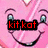 Animated pink cartoon face with blue eyes and black outline, white duck with red beak and colored spots, and blonde woman in pink dress, each with overlaid text.
