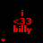 Red pixelated text and heart symbols on black background, with animated heart count changes across frames.