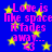 Blue background with yellow stars and pink text repeating 'Love is like space it fades away...' with a small pink heart symbol.
