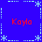 Blue background with four red 'Koyo' text blocks and light blue star-like symbols arranged in a pattern