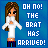 Pixel art of a character with long brown hair in a white shirt and dark pants, standing against a blue background with text reading 'OH NO! THE BRAT HAS ARRIVED!' in white and blue letters.