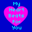 Four identical pixelated pink hearts with cyan text "My Heart Beats For You" on a solid blue background, arranged in a