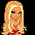 Pixel art contact sheet showing multiple frames of a blonde woman in red Playboy-themed attire with visible 'Play-mate!' text and bottle props.