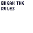 Pixelated text and a heart symbol in multiple color variations on white background.