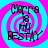 Four identical circular icons with pink and cyan spiral backgrounds display the text 'Corra is my RESTAY' in black pixelated font.