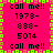 A static image with a bright pink background, green and brown border, and repeated black text reading 'call me!! 1978-888-5014' in a pattern