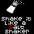 Animated contact sheet of a salt shaker icon with text "Shake it Like a Salt Shaker" in pixelated font, showing sequential frames of the shaker shaking and text highlighting changes.