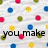 A static image with a white background covered in scattered red, blue, yellow, and green polka dots. Black text reads "you make" on the left side, "the boring" on the right side, and "EXCITING" at the bottom.