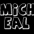 Black-and-white pixelated text with 'MICHAEL JACKSON' and 'NIGHTMARES' split , three exclamation marks in the center