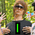 A four- shows a person in various poses with green text overlays reading 'I', 'Love', and 'aleb' against backgrounds of foliage, hearts, and solid colors