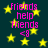 Dark teal background with yellow stars and pink text reading 'friends help friends <8' in pixelated font.