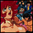 A 48x48 pixel buddy icon featuring a cartoon character with red hair and orange skin, alongside text reading "Anime IM" on the right side of the image.