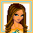 A 4-frame pixel art contact sheet showing a cartoon woman in various poses and outfits with the word "cutie" displayed on one frame.