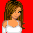 Pixel art of a woman with long brown hair wearing white crop top and checkered fishnet tights against red background, text reads 'I WORK ALONE'