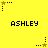 Yellow background with three of pixelated text and star icons in various states of animation