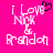 Pixelated text on bright pink background with black heart symbol above 'Nixx' in left , identical layout without heart in right
