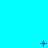 A static blue icon with scattered blue pixel clusters on a cyan background, featuring small plus signs and star-like shapes.