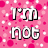 Pink polka-dot background with white text reading "I'm not evil... I just don't like you!!" in pixelated font.