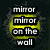 Animated buddy icon with yellow circular background and dark text reading "mirror mirror on the wall" and "pretty girls dont play ball" over dark textured backdrop.