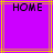 Two identical with purple backgrounds and yellow-orange lines display the word 'HOME' in black pixelated text