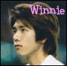 Animated sequence of a person with brown hair in a white shirt and dark jacket, with 'Winnie' text above, showing cropping and partial visibility changes across frames.