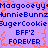 Static pixel art with repeating text phrases on a purple background, featuring orange crackle patterns and blue lettering.