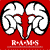 Pixelated red background with white and black ram head silhouette and red vertical stripe, below which pink text reads 'R-1-M-5'