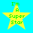 Four identical yellow stars with green text on a cyan background, arranged in two of two