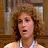 A 2x2 contact sheet of a pixelated animated icon featuring a woman with curly hair and text about Ferris Bueller, displayed on a gray background.